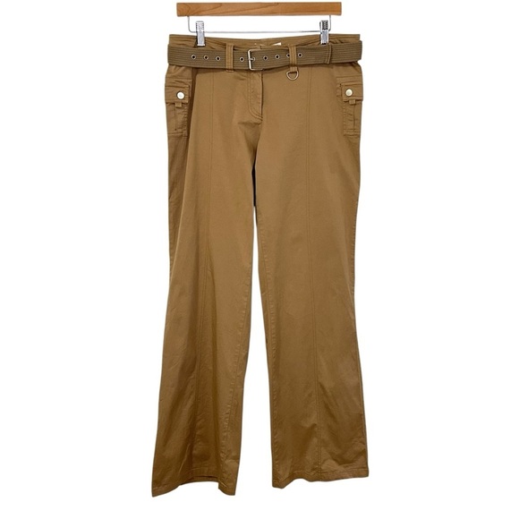 I.AM.GIA Womens Jordan Wide Leg Belted Pants Size Medium Tan Cotton Blend NWT - Picture 3 of 10